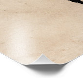 wereldkaart zwart foto afdruk (Hoek)