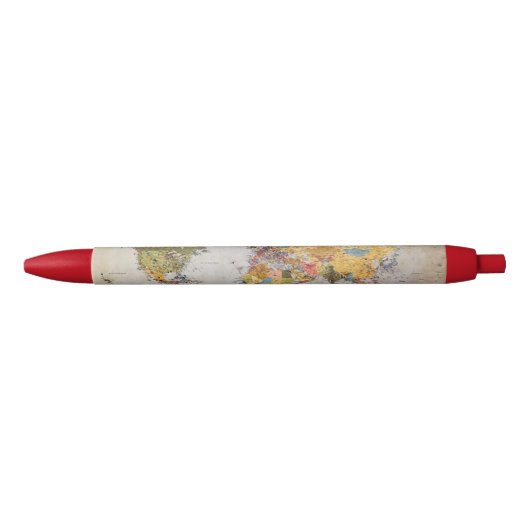 wereldkaart zwarte inkt pen (Voorkant)