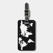 wereldkaarten ~ aanpasbare kleur bagagelabel (Voorkant verticaal)