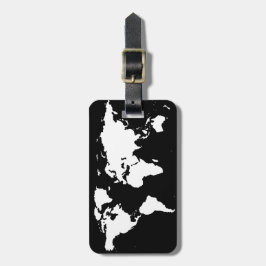wereldkaarten ~ aanpasbare kleur bagagelabel