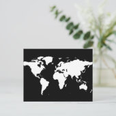 wereldkaarten ~ aanpasbare kleur briefkaart (Staand voorkant)