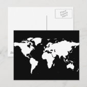 wereldkaarten ~ aanpasbare kleur briefkaart (Voorkant / Achterkant)