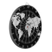 wereldkaarten ~ aanpasbare kleur dartbord (Voorkant Links)