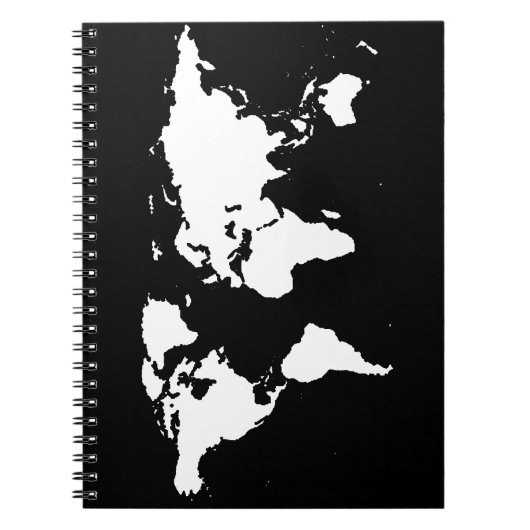 wereldkaarten ~ aanpasbare kleur notitieboek (Voorkant)