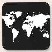 wereldkaarten ~ aanpasbare kleur onderzetter (Voorkant)