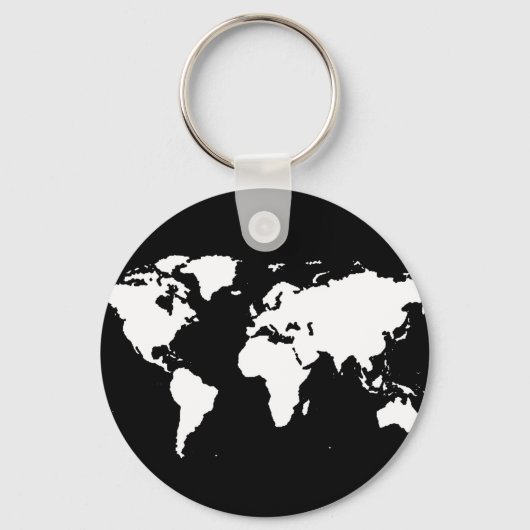 wereldkaarten ~ aanpasbare kleur sleutelhanger (Voorkant)