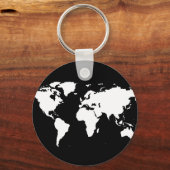 wereldkaarten ~ aanpasbare kleur sleutelhanger (Voorkant)