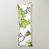 Wereldkaarten Body Pellow Lichaamskussen (Achterkant (Verticaal))