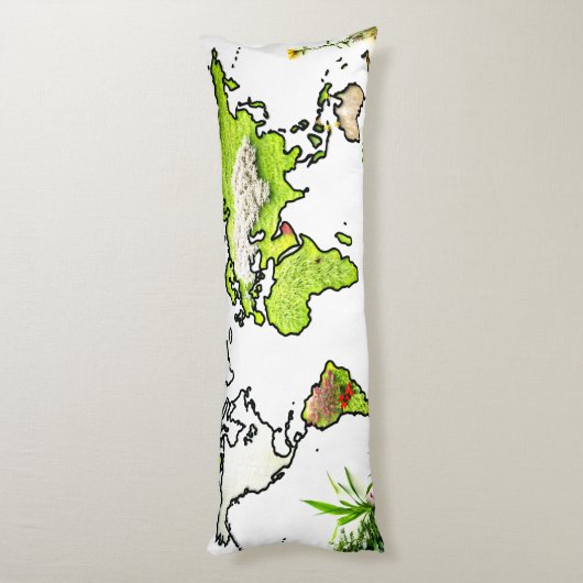 Wereldkaarten Body Pellow Lichaamskussen (Achterkant (Verticaal))