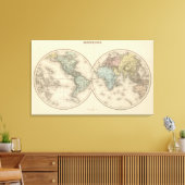 Wereldkaarten Canvas Afdruk (Insitu (Woonkamer))