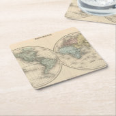 Wereldkaarten Kartonnen Onderzetters (Schuin)