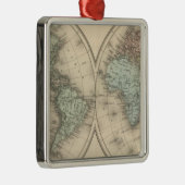 Wereldkaarten Metalen Ornament (Rechts)