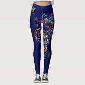 wereldkaarten polkas leggings (Voorkant)