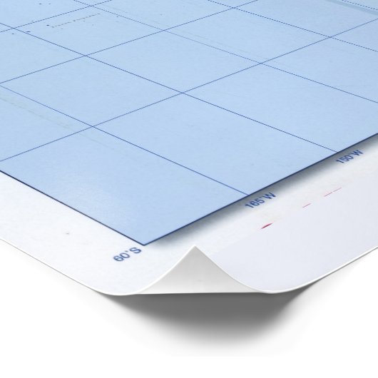 Wereldkaarten, Poster gedrukte kaart (Hoek)