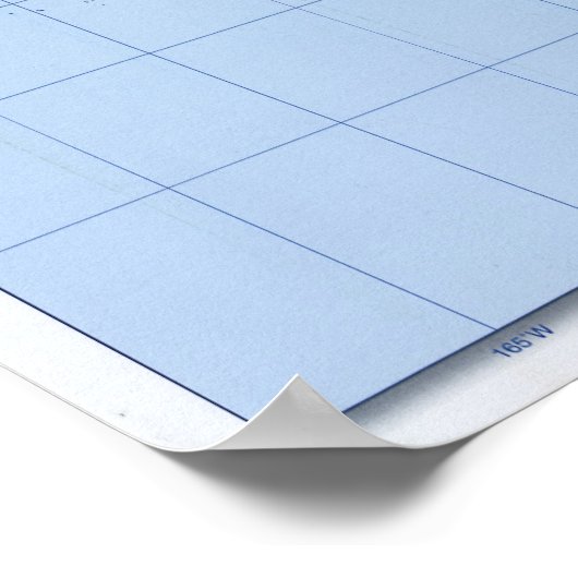 Wereldkaarten, Poster met gedrukte kaart 23x36 of  (Hoek)