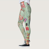 Wereldkaarten voor het ontwerpen van reisliefhebbe leggings (Links)