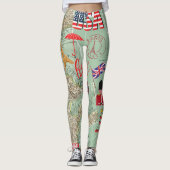 Wereldkaarten voor het ontwerpen van reisliefhebbe leggings (Voorkant)