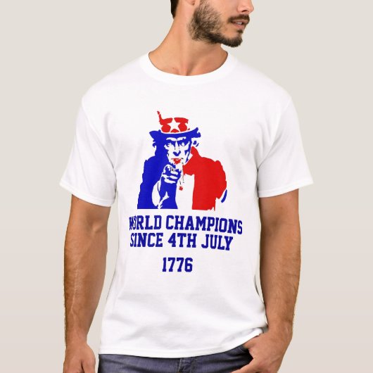 Wereldkampioenen sinds 1776 t-shirt (Voorkant)