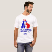 Wereldkampioenen sinds 1776 t-shirt (Voorkant volledig)