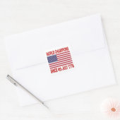 Wereldkampioenen sinds 1776 vierkante sticker (Envelop)
