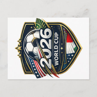 Wereldkampioenschap 2026 Fan Shield Ansichtkaart Feestdagenkaart