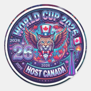 Wereldkampioenschap 2026 Noord-Amerika Gastheer Ca Ronde Sticker