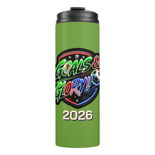 Wereldkampioenschap 2026 Vieren Thermosbeker (Voorkant)