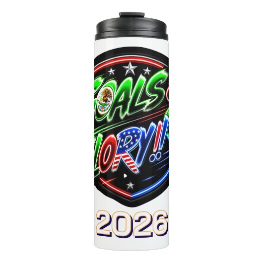 Wereldkampioenschap 2026 Vieren Thermosbeker (Voorkant)