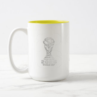Wereldkampioenschap 2026 Voetbalfan koffie Voetbal Tweekleurige Koffiemok