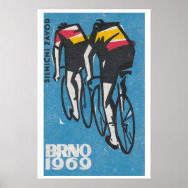Wereldkampioenschap baanwielrennen Brno 1969 Poster