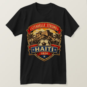 Wereldkampioenschap Haïtiaans Voetbal Vintage Badg T-shirt