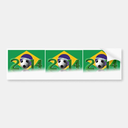 Wereldkampioenschap voetbal 2014 bumpersticker (Voorkant)