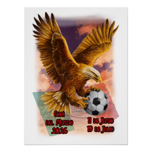 Wereldkampioenschap voetbal 2026 op een perfect poster (Voorkant)