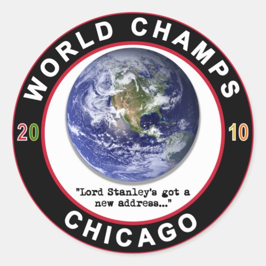 WERELDKAMPIOENSCHAPPEN IN CHICAGO RONDE STICKER (Voorkant)
