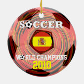 Wereldkampioenschappen voetbal 2010 in Spanje Keramisch Ornament (Achterkant)