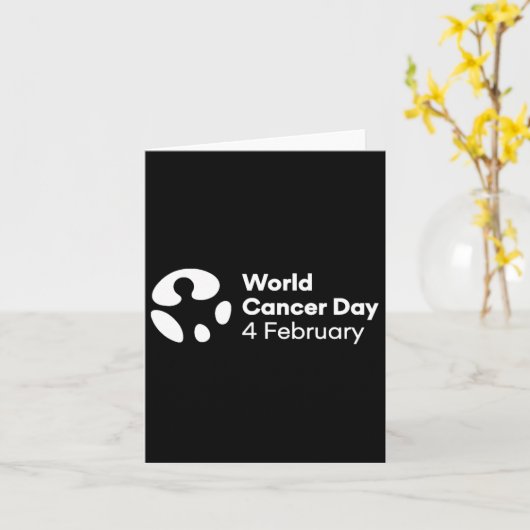 Wereldkankerdag Kaart (Gele Bloem)