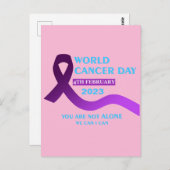 Wereldkankerdag koelen | U bent niet alleen offert Briefkaart (Voorkant / Achterkant)