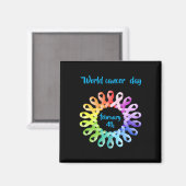 Wereldkankerdag Magneet (Voorkant / Achterkant)
