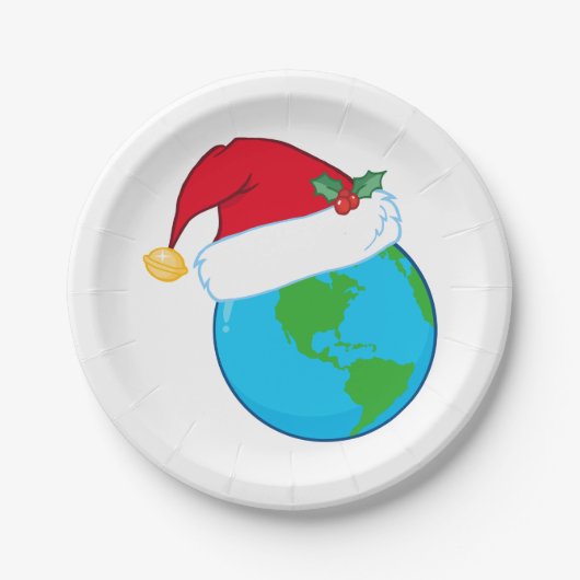 Wereldkerstfeest Papieren Bordje (Voorkant)