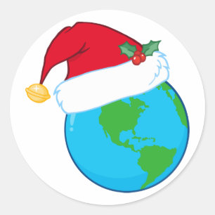 Wereldkerstfeest Ronde Sticker