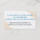 Wereldkeuken Chef Catering Food visitekaartjes (Achterkant)