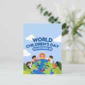 Wereldkinderdag | 20 november briefkaart (Staand voorkant)