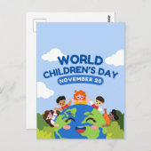 Wereldkinderdag | 20 november briefkaart (Voorkant / Achterkant)