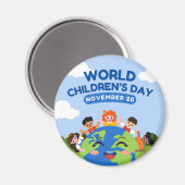 Wereldkinderdag | 20 november magneet (Voorkant / Achterkant)