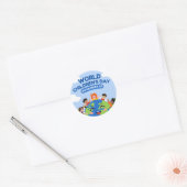Wereldkinderdag | 20 november ronde sticker (Envelop)