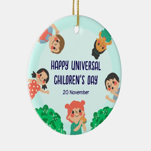 Wereldkinderdag | Universele Dag van het Kind Keramisch Ornament (Rechts)