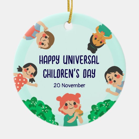 Wereldkinderdag | Universele Dag van het Kind Keramisch Ornament (Voorkant)