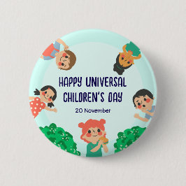 Wereldkinderdag | Universele Dag van het Kind Ronde Button 5,7 Cm