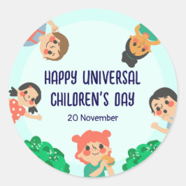 Wereldkinderdag | Universele Dag van het Kind Ronde Sticker