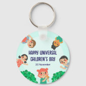 Wereldkinderdag | Universele Dag van het Kind Sleutelhanger (Voorkant)